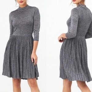 Ted Baker Noaleen gunmetal knit dress